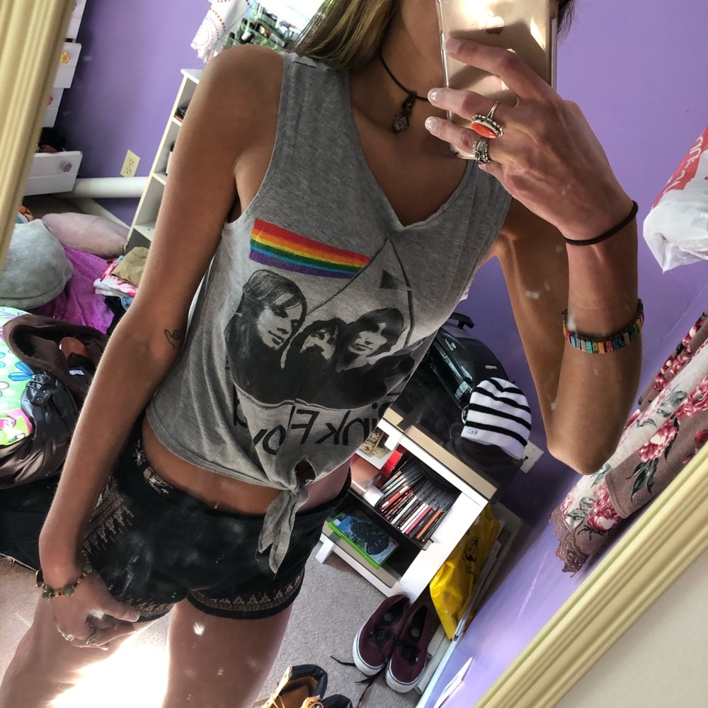Wet Seal Pink Floyd crop top